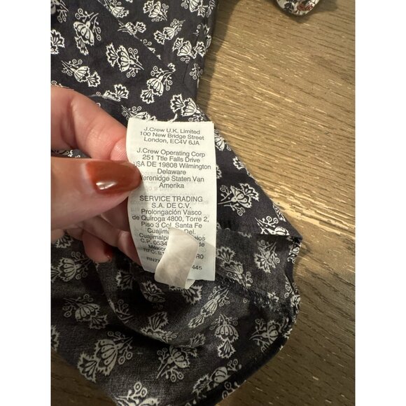 Madewell XS Flutter Sleeve Floral Smocked Top V neck fairy cottage Short Sleeve - Picture 7 of 9